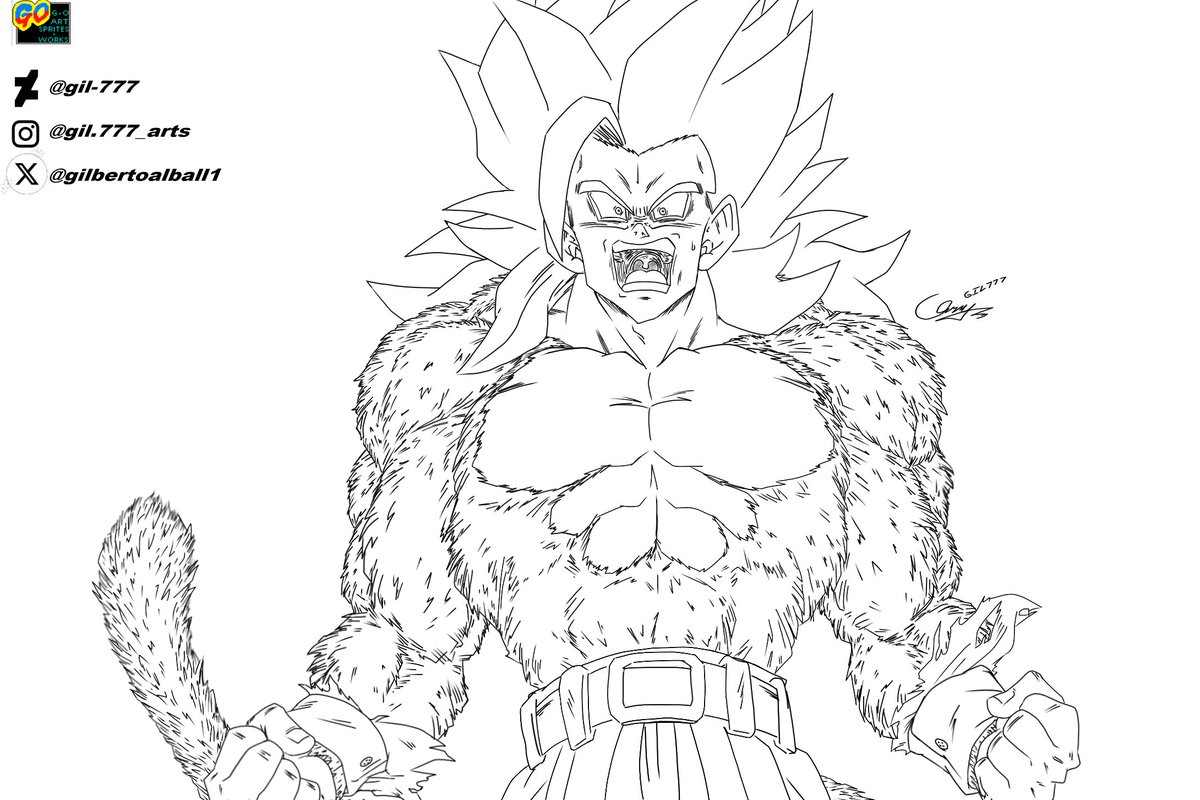 gilbertoalball1's tweet photo. sketch / lineart puro de uno de los proyectos más agresivos #gohan #ssj4 #gohanssj4 #dragonball #dragonballgt #dragonballaf #lineart #sketch #digitalart #mangaart #animeart #fanart #dbz #dbs #viralart https://t.co/cdptTaRNc6