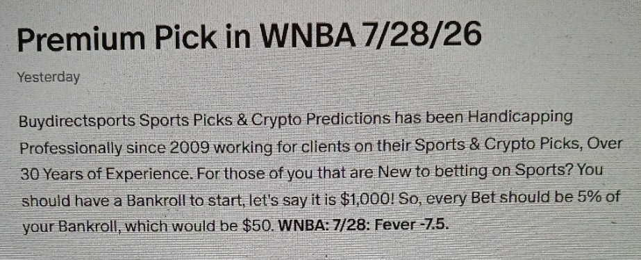 Buydirectsports's tweet photo. Another 1-0 day in #WNBA #CashIt Sent to Clients Yesterday! You Know we got the #Receipts👇 #X #GamblingX #CryptoX #SportsBetting #SportsGambling #TimeStamped #Proof #Documented 100% #Transparent Join:👉 https://t.co/T3gNCZ54Sd https://t.co/lGDus2cgN5