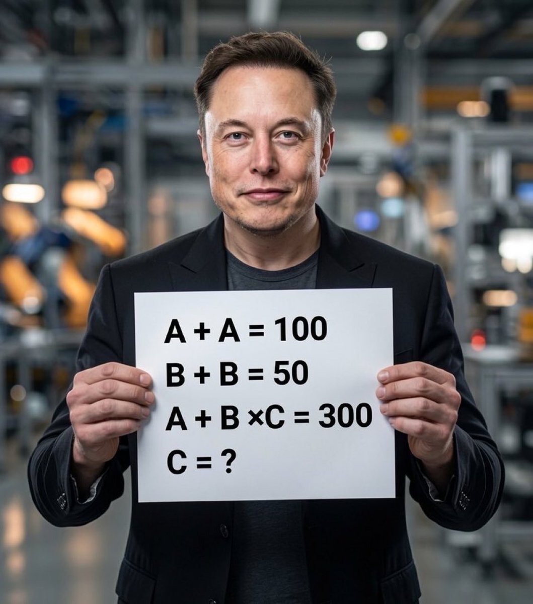 ElonVisioniX's tweet photo. If you solve this, your intelligence level is above average.

Can you solve it? https://t.co/VXS9O8njE3