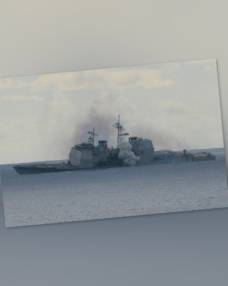 Boneyardsafari's tweet photo. In November of 2006 USS Valley Forge CG-50 was utilized as a target in a #sinkex. It was the first Aegis-equipped combat system cruiser to be retired and used as a target at sea. #ussvalleyforge #cg50 #boneyardsafari #navalsafari https://t.co/hybrciOC7a