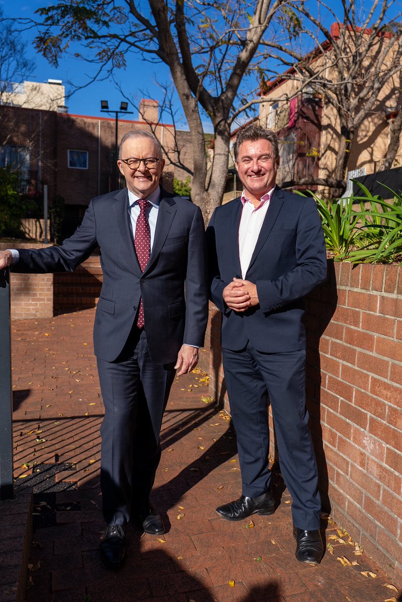 AlboMP's tweet photo. We’re building more social and affordable houses, because every Australian deserves a place to call home.

Good to talk with Shelter NSW CEO John Engeler this morning about how we're delivering more homes for Australians who need them. https://t.co/kFGEqfXTVJ
