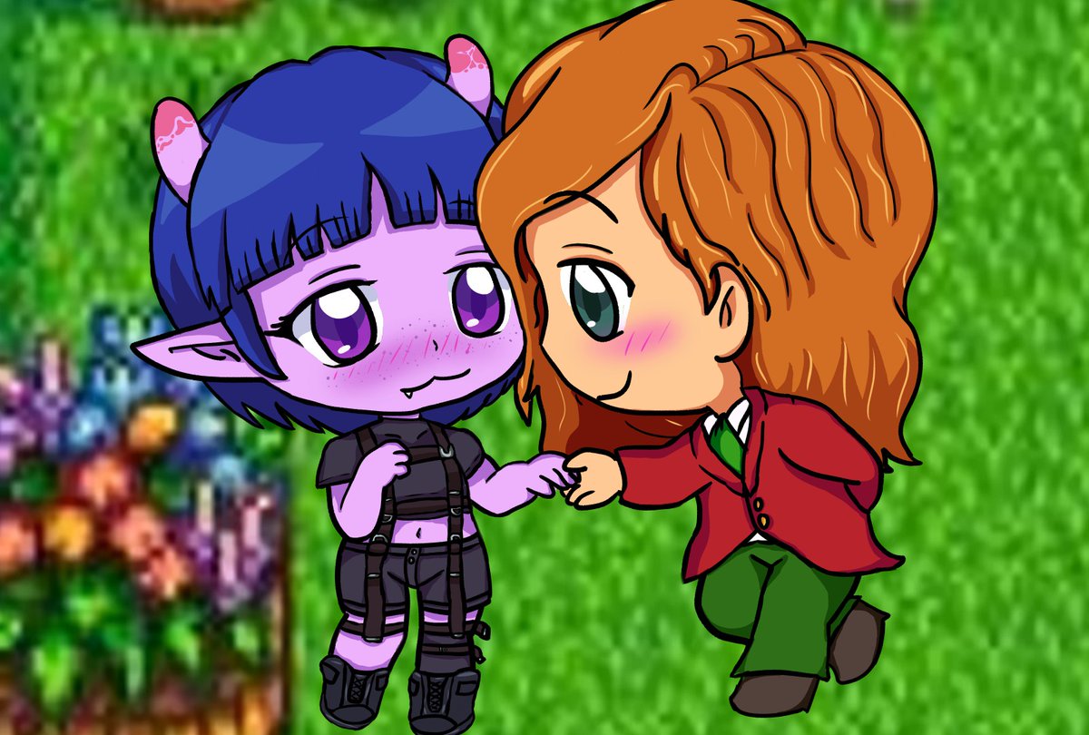 MagnaFerny205's tweet photo. Mis queridos esposos y husbandos de Stardew Valley que amo mucho mucho muchote a ambos 😈💜💜🤭🤠 https://t.co/r3hvrg8Ror