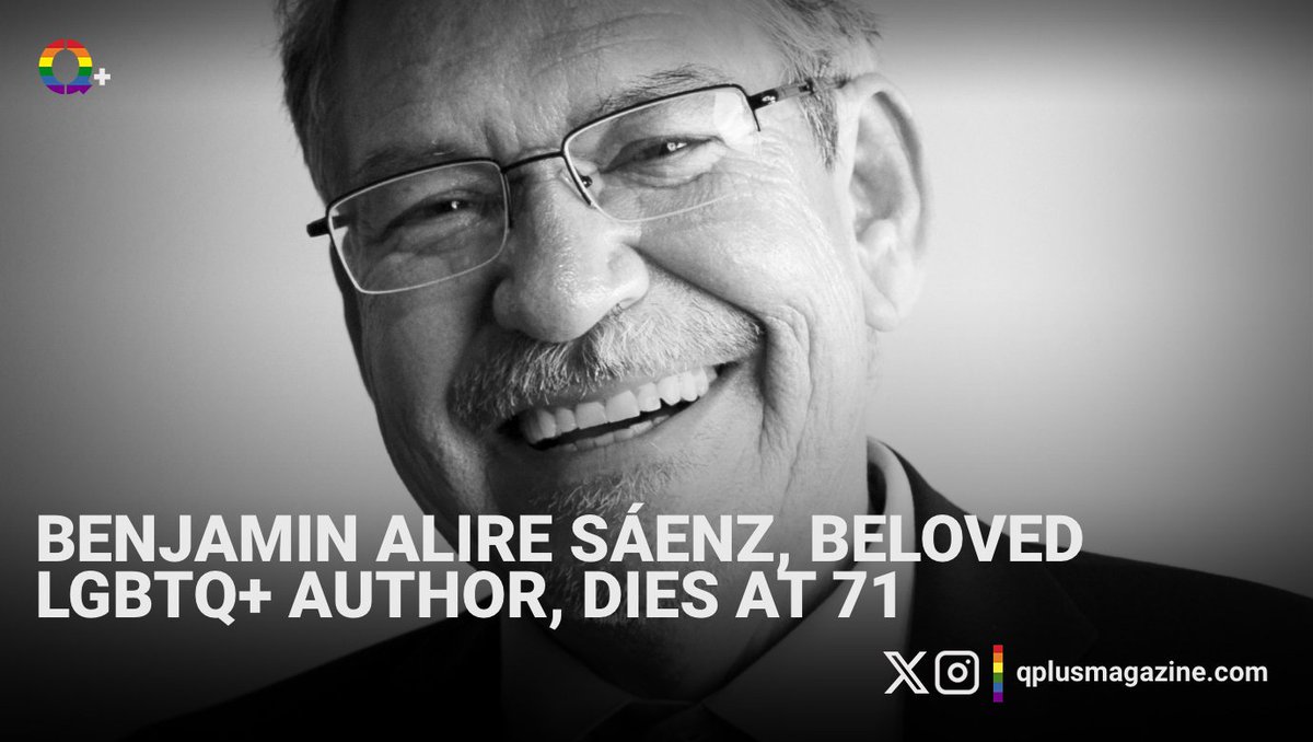 QPlusMagazine's tweet photo. Some news is simply heartbreaking to share. We're devastated by the passing of Benjamin Alire Sáenz. Our thoughts are with his loved ones, his friends, and the countless readers whose lives were changed by his words 💔

🔗➡️https://t.co/qJBaPXF2Mk https://t.co/CvcQGhWqNk