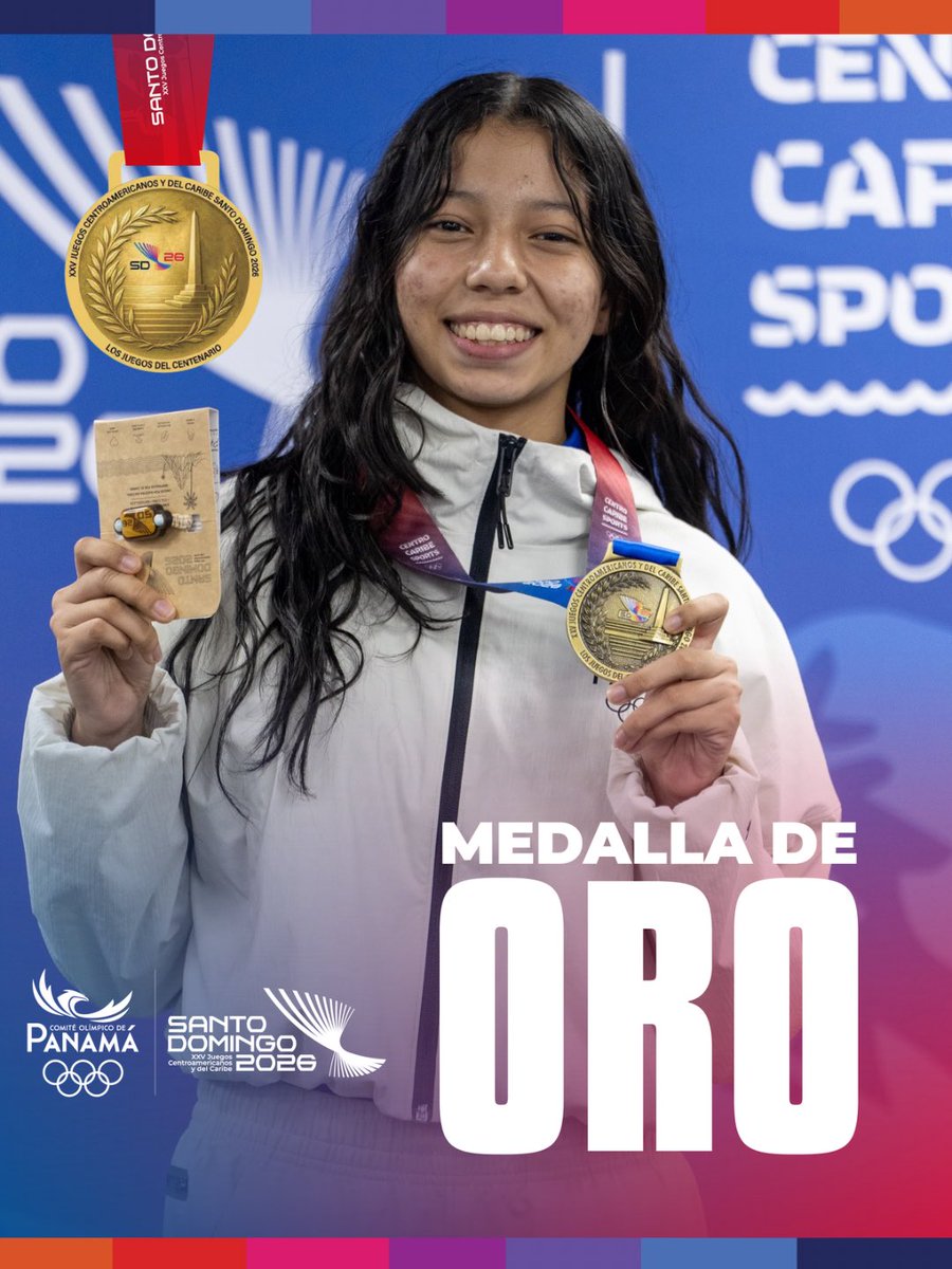 COlimpicoPanama's tweet photo. ¡ASHLEY CASTILLO EN EL PODIO DE SANTO DOMINGO 2026 POR PARTIDA DOBLE🔥! 

Ashley Castillo, doble medallista en Ajedrez de los XXV Juegos Centroamericanos y del Caribe Santo Domingo 2026: plata🥈 en la modalidad Rápida - Tablero 1 y oro🥇 en la modalidad Blitz - Tablero 1. https://t.co/MFI2XM91ak