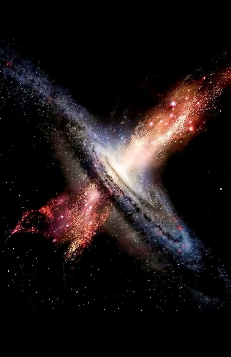 amazing_physics's tweet photo. This is the oldest known quasar! After more than 13 billion years, light emitted from its companion quasar has illuminated the existence of a black hole in negative space. Researchers, in a paper published this month in the Astrophysical Journal Letters, named the quasar J0313-1806 and wrote that the animated black hole originated 670 million years after the Big Bang—20 million years older than what is now the second-oldest black hole ever discovered. This oldest and most distant quasar and others like it are “critical to understanding how the earliest black holes formed and to understanding cosmic reionization—the last major phase transition of our universe,” said Xiaohui Fan, an astronomer at the University of Arizona. The J0313-1806 black hole is 1.6 billion times the mass of the sun ☀️ and 10 trillion times brighter. 🌟 Credit: NASA, Hubble. Image by Science Photo Library.