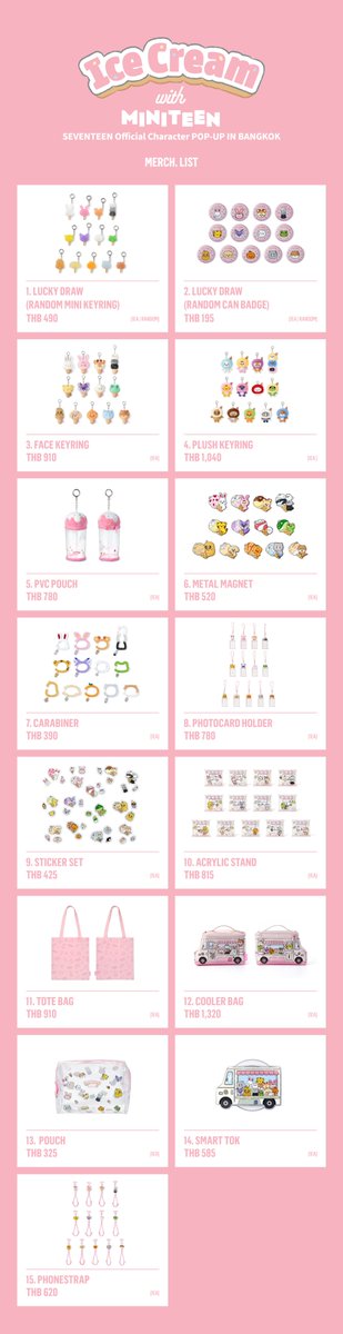 KPOPMERCH_POPUP's tweet photo. <Ice Cream with MINITEEN>
SEVENTEEN Official Character POP-UP IN BANGKOK

📢 MERCH LIST 

📆 2026.08.03 (MON) - 2026.08.31 (MON)
⏰10:00 - 22:00 (ICT)
📍4th Floor, Central Park Bangkok

#SEVENTEEN #세븐틴 
#MINITEEN #미니틴 https://t.co/R76VuwK9bW