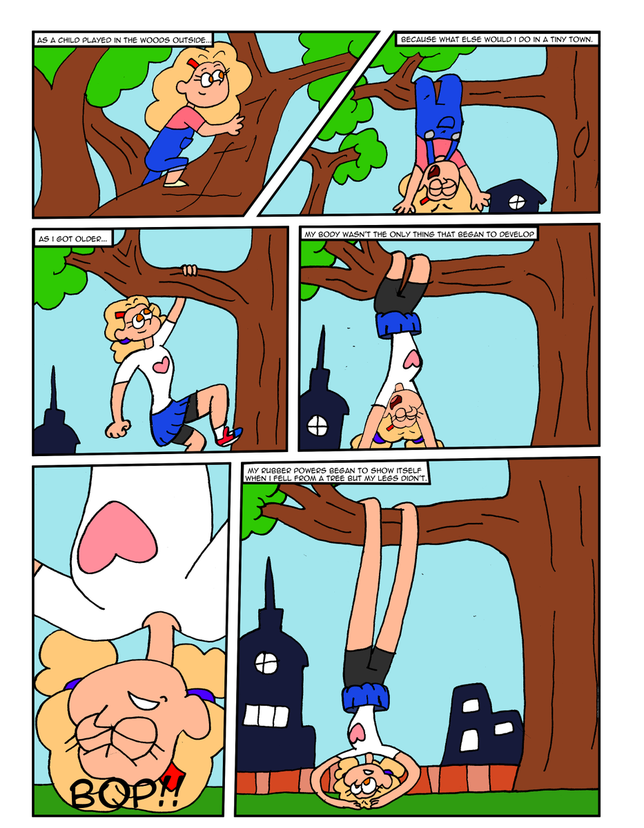 Quintonhale6's tweet photo. Page 4 for issue 1 of "Suit Up! Elastica Flexible n Fabulous!"

hope you enjoy it #stretchypowers #suitup #comic #webcomic #indiecomic #prequel https://t.co/HQJXkffwH7