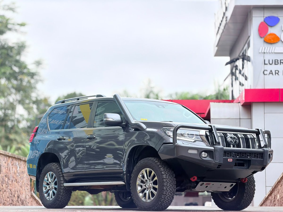 JaMtoka's tweet photo. - 2019 Toyota Land Cruiser Prado Kakadu 🇯🇵 (GDJ150R)
- KSh9.8 Million 
- Fuel Tank: 150L
- 10-11km/litre
- Mileage: 45,122km
- Location: Nairobi 🇰🇪
- +254733665551 (WhatsApp)
- michael@beyondtarmac.co.ke

- 2.8-litre 4-Cyl Turbocharged Diesel (1GD-FTV)
- 177bhp @ 3400 rpm
- 450Nm @ 1600-2400 rpm
- 6 Speed AT with 2nd Start
- Part-time 4WD with Low Range Transfer Case 
- Centre and Rear Differential Locks 
- CRAWL Control System 
- MTS: Multi-Terrain Select 
- AHC: Active Height Control 
- KDSS: Kinetic Dynamic Suspension System 

- 10 Airbags
- 360° Camera
- Toyota Safety Sense Suite:
√ Pre-Collision System with Pedestrian, Cyclist and Intersection Detection 
√ Autonomous Emergency Braking 
√ Active High Beam Control 
√ Road Sign Assist 
√ Intelligent/Active Cruise Control 
√ Lane Departure Warning and Lane Keep Assist 
√ Lane Change Warning and Blind Spot Monitor
√ Rear Cross Traffic Alert 
- Anti-lock Braking System with Electronic Brakeforce Distribution and Brake Assist 
- Vehicle Stability Control (VSC)
- Traction Control System (TRC)
- Hill Start Assist and Hill Descent Control 

- 8" Touchscreen Multimedia Platform
- JBL Premium Audio System 
- 14 Speakers
- 600W

- Alloy Wheels
- ARB Bull Bar
- ARB Skid Plate
- Cool Box
- Fog Lights
- Headlight Washer System
- Snorkel
- Sunroof
- Tow Bar
- Wing Mirror Blinkers
- Wood Grain Trim
- 7 Leather Seats
