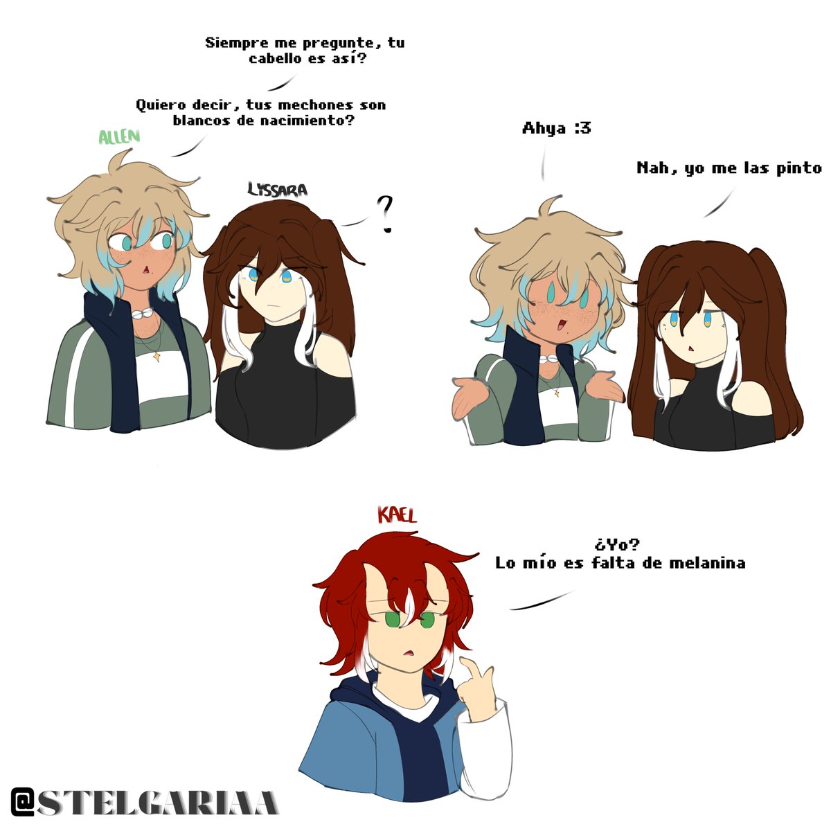 stelgariaa's tweet photo. El cabello de Lyss
Un pequeño dato ahre, sobre las mechas que tiene de color blanco
Y también sobre las de Kael XD
#fractalline https://t.co/6Oeoy729Vd