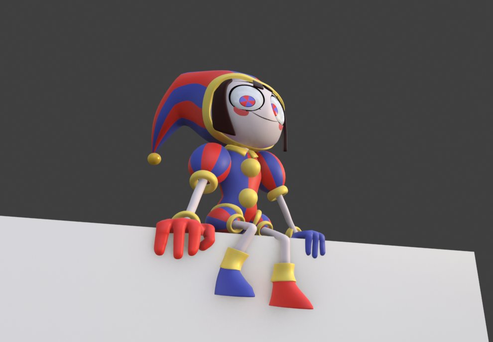 YapperLeader's tweet photo. Blender is hard💔but I'm getting somewhere:)
Blender model is by crashsune academy, they got the best tutorial out there🥹🥹
#tadc #pomni https://t.co/babc1l9esG