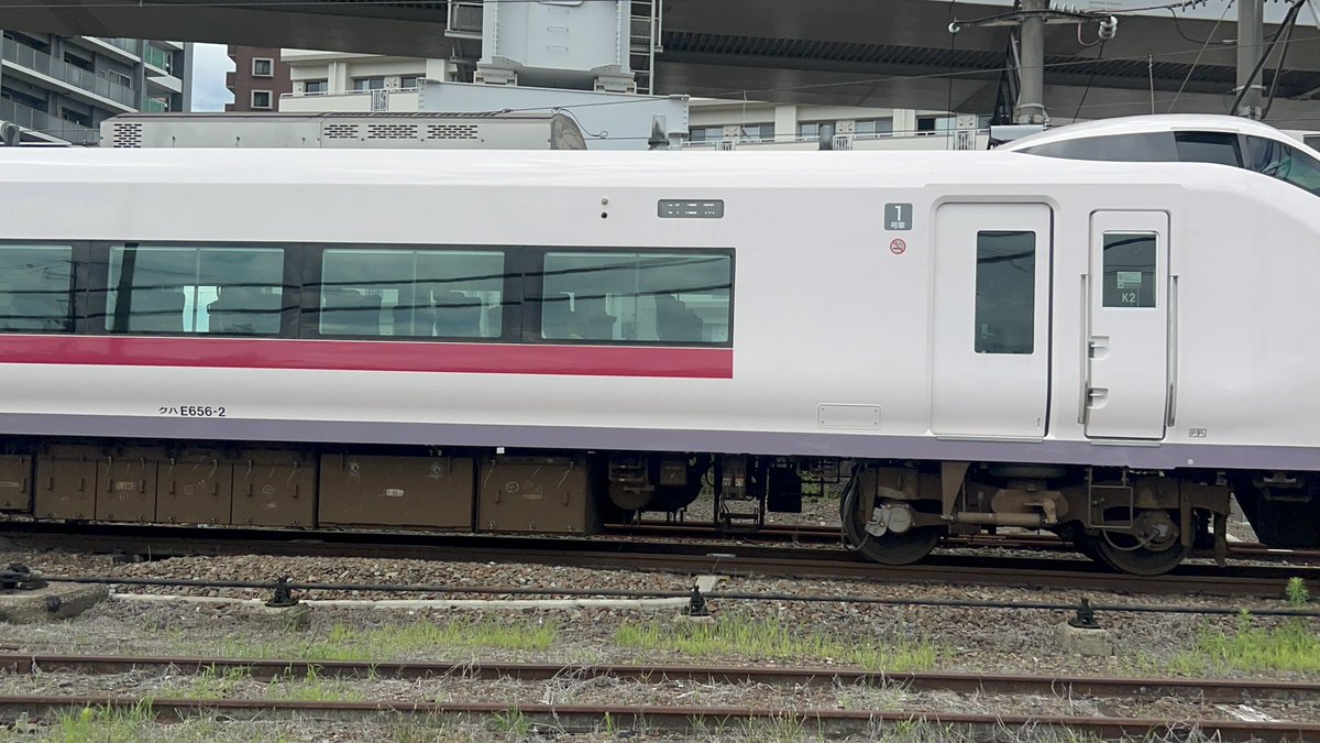 t202862's tweet photo. 2026/6/29 657系K2編成　KY出場
　　　10号車K2→K8に組み替え https://t.co/jTPQDIwJ2h