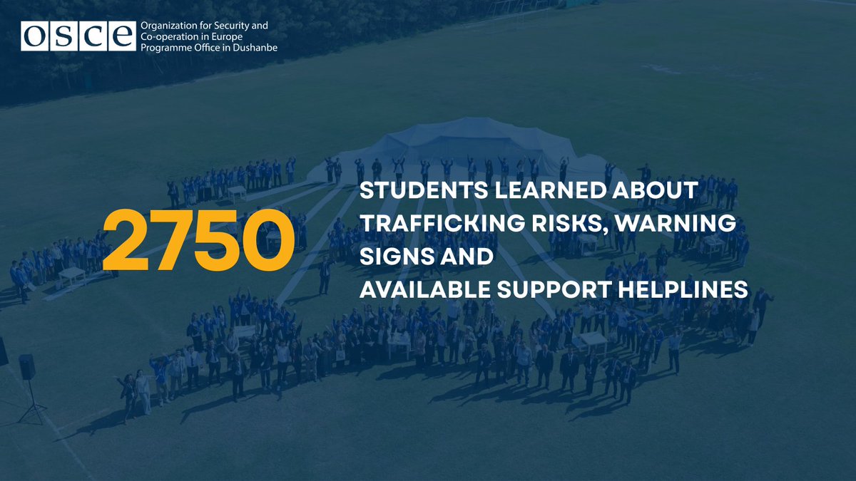 oscedushanbe's tweet photo. ✋On World Day Against Trafficking in Persons, @oscedushanbe reaffirms its commitment to stronger prevention, protection, and justice mechanisms🔑

👉Swipe through the slides for key results from @oscedushanbe-supported efforts in Q1 2026.
 #StopHumanTrafficking https://t.co/g5tlbhR5WN