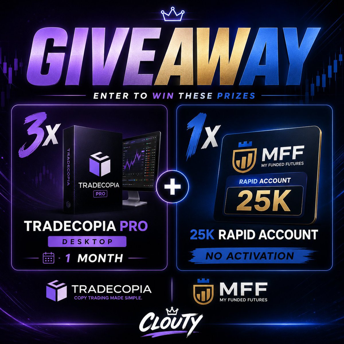 VClouette's tweet photo. 🎉Another Week, Another Giveaway🎉

I've Partnered with @tradecopia to give away :

3x Tradecopia Pro Monthly 💎
1x MFF 25k Rapid 💎

To Participate :

- Follow @VClouette & @tradecopia 
- Like & Repost
- Comment "Done"

Get some accounts now : https://t.co/m8oFsZRQVL

Winners Announced in 3 days !