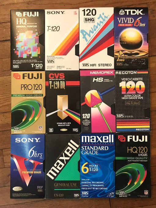 NostalgiaFolder's tweet photo. Let’s all take a moment to appreciate blank VHS packaging design trends https://t.co/96bSDK3WMk
