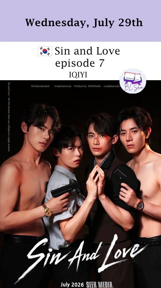 BlShia74220's tweet photo. New episodes July 29, 2026!
📺#AIGirlSeries
📺#BlueLips
📺#SinAndLove
📺#MySummerOfYou
#AIGirlEP5 #BlueLipsEP8 #BlueLipsEP9 #SinAndLoveEP7 #MySummerOfYouEP6 https://t.co/8oWxRVTq4O