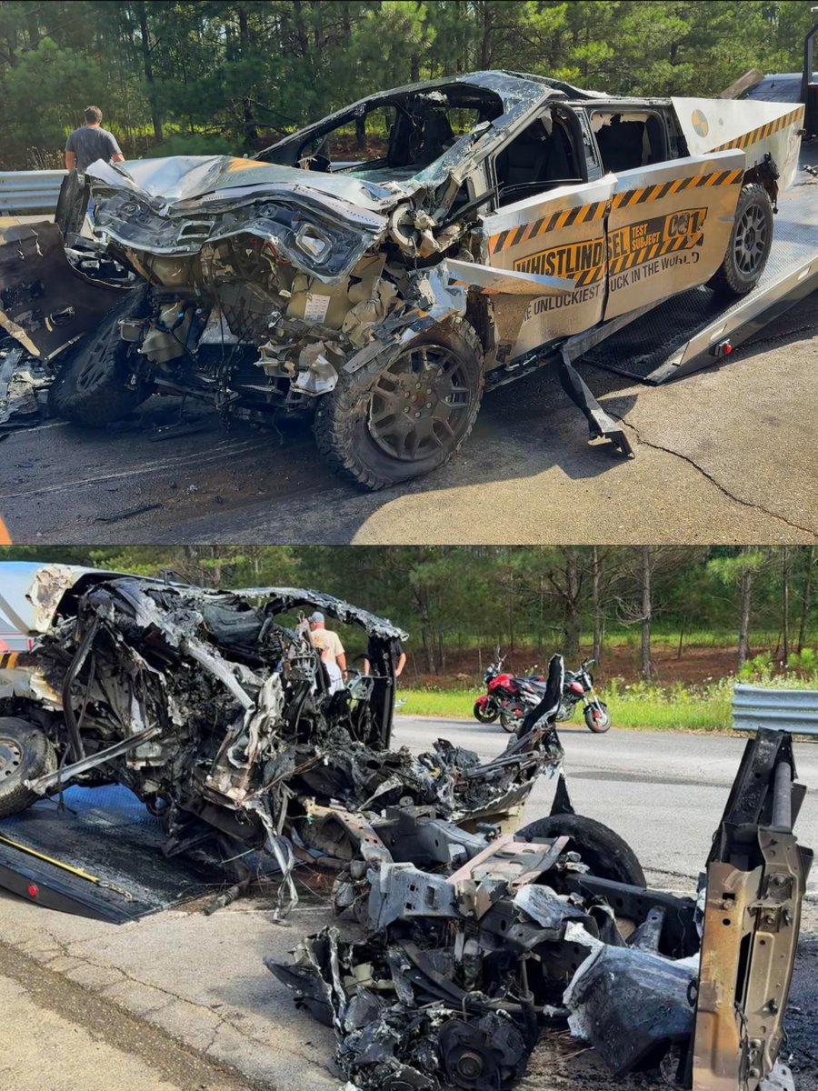 BogusThought's tweet photo. "Only when you drive the Cybertruck do you realize how incredible it is: a bulletproof tank that moves like a million dollar sports car!" - @elonmusk

At 110 mph, a Cybertruck hits the side of an F-150. The F-150 is practically disintegrated. (Source: Reddit)

$TSLA https://t.co/tZQOPfWaIC