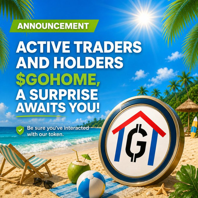 GoHome_Token's tweet photo. GOHOMERs 🚀 

Are you trading $GOHOME on a DEX 
Then a surprise might be waiting for you! 👀 
The more engagement, the bigger your share. 
What is it? 
An airdrop? A reward? 
Or something else? 

You'll find out very soon... https://t.co/Q5ELSgP9Br