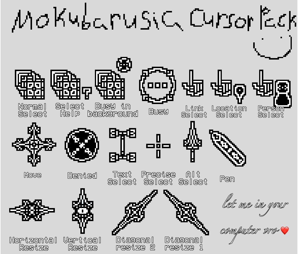 Mokubarusia's tweet photo. Mokubarusia cursor pack
Busy icons are actually animated too

#digitalart https://t.co/1qHozn3Yok