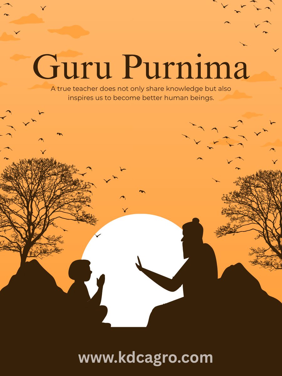 kdc_agro's tweet photo. On this Guru Purnima, let us express our deepest gratitude to the mentors who have shaped our lives with wisdom and compassion.

"गुरुर्ब्रह्मा गुरुर्विष्णुः गुरुर्देवो महेश्वरः।
गुरुः साक्षात् परब्रह्म तस्मै श्री गुरवे नमः॥"

|| KDC Agro &amp; Textile Industrries || https://t.co/oFw2bB77kV