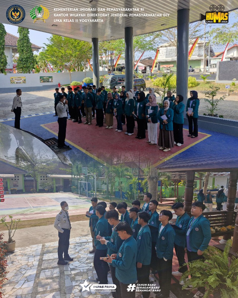 lpkajogja's tweet photo. 🏫 LPKA Yogyakarta menerima kunjungan akademik dari 33 mahasiswa dan 2 dosen pembimbing Universitas Sains Al-Qur’an (UNSIQ), Rabu (29/7). Melalui kegiatan ini, mahasiswa memperoleh wawasan mengenai sistem pemasyarakatan anak, program pembinaan, dan reintegrasi sosial Anak Binaan https://t.co/DuA4lDehQ9