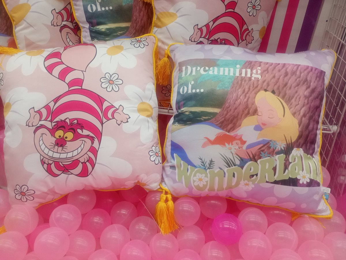 r1_usuki's tweet photo. 【アミューズメント情報】
#ラウンドワン限定
#ふしぎの国のアリス
クッション・ビーズマスコット
缶バッジ付きトートバッグ
BIGぬいぐるみ
本日入荷しました✨️

#ラウンドワン　#鹿児島 https://t.co/Z4au3GqPaB