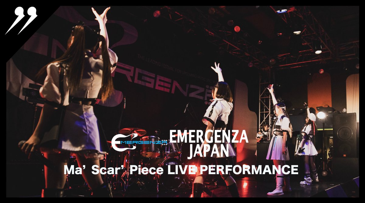 mascarpiece's tweet photo. 7月11日に開催された
【EMERGENZA JAPAN 2026 JAPAN FINAL】の映像を公開🪩✨

EMERGENZA JAPAN 2026決勝の舞台まで
たくさんの熱い声援をありがとうございました！❤️‍🔥

🔗https://t.co/GtHhYjQJAX
ぜひご覧ください👀⚡️

#EMERGENZA #エマージェンザ
#電音部  #マスカーピース https://t.co/unS28G1LFb