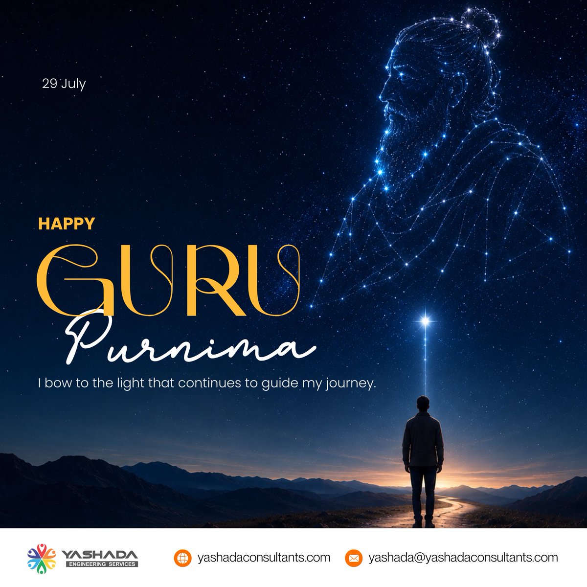 YESPL_MEP's tweet photo. The guidance, wisdom, and inspiration of our Gurus are the true foundations of success.
YESPL wishes everyone a Happy Guru Purnima. https://t.co/YJfKK8ao7C