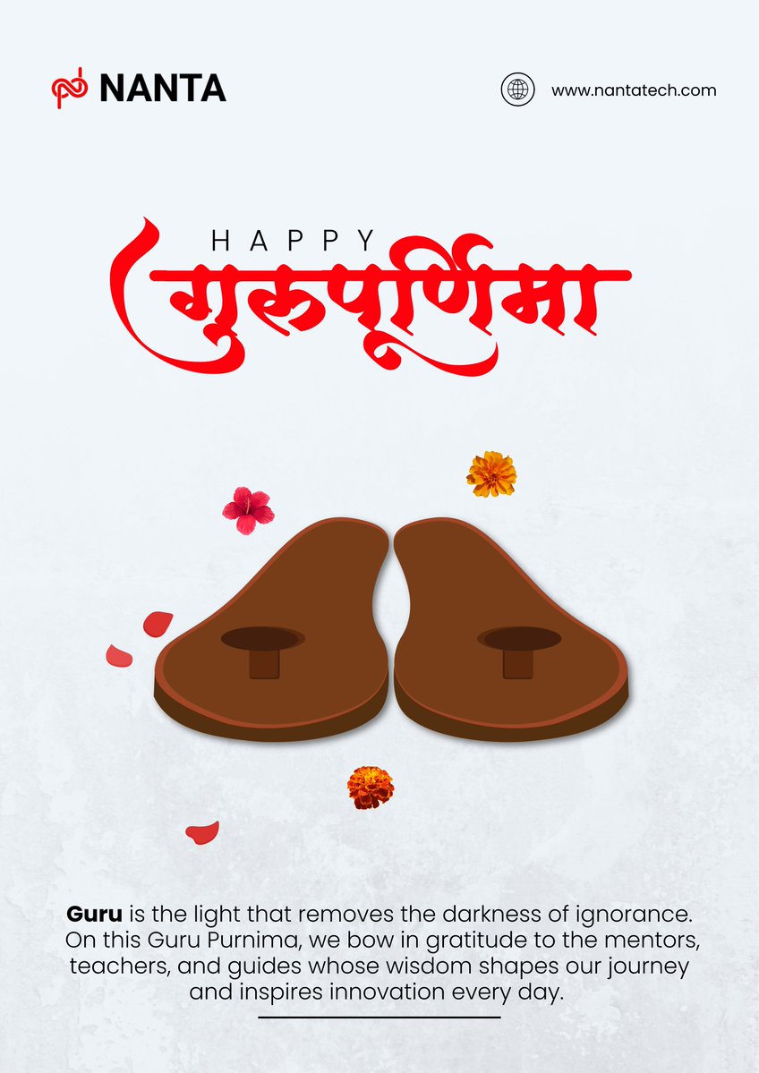 Nanta_Tech's tweet photo. Every innovation begins with a lesson, and every success has a mentor behind it.
This #GuruPurnima, we thank all the teachers and guides who inspire us to learn, innovate, and create a better future.
Happy Guru Purnima! ๐โจ
#NantaTech #Innovation #Mentorship #Technology https://t.co/NyAza5eWho