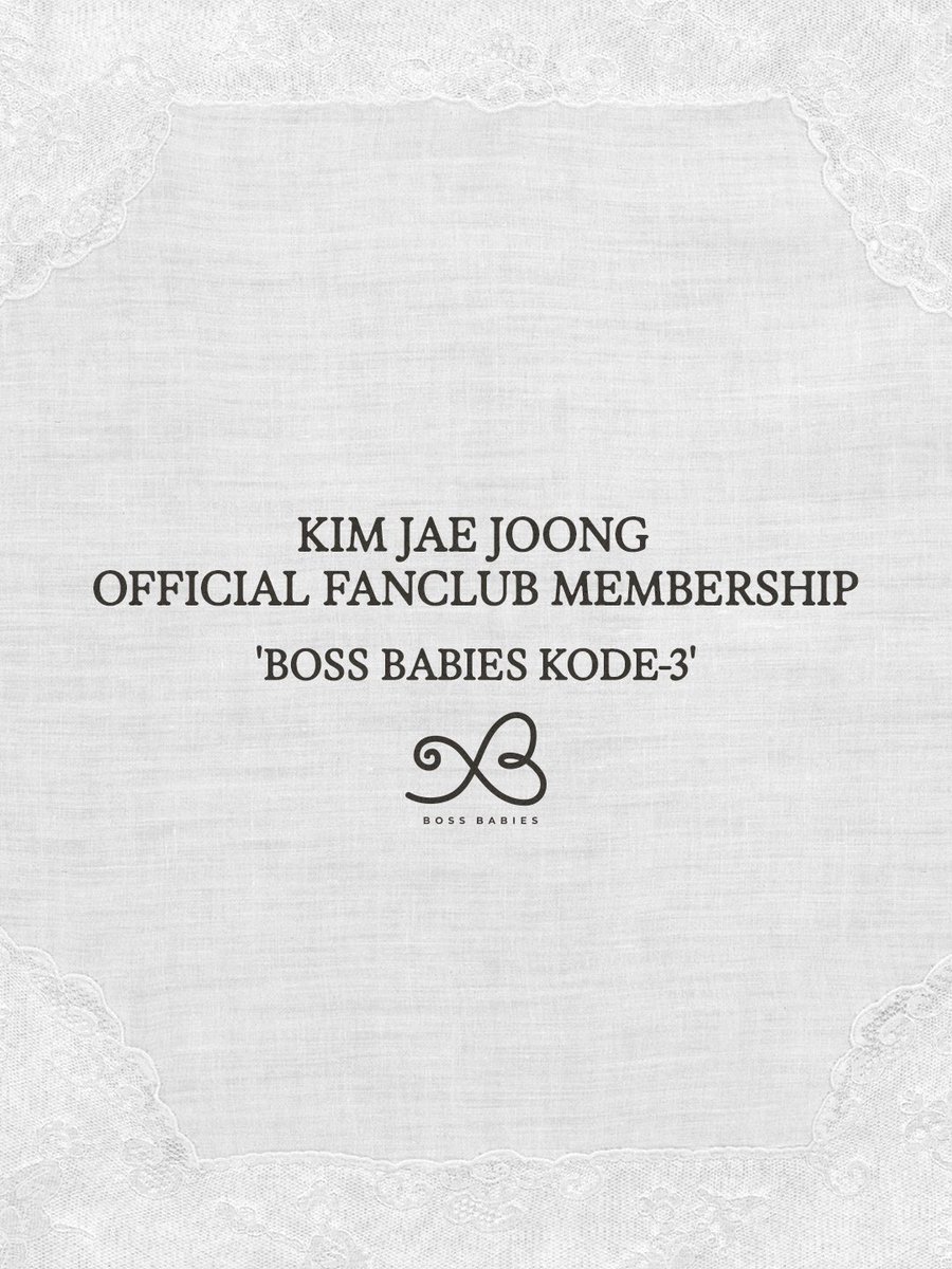 inkodeofficial's tweet photo. 📢[#공지][#Notice]

KIM JAE JOONG OFFICIAL FANCLUB
‘BOSS BABIES KODE-3’ MEMBERSHIP 오픈 안내

🗓️ 2026.07.29 WED 14:00 ~ 08.19 WED 23:59 (KST)

🔗 https://t.co/VFcOJ6vp8Q

@bornfreeonekiss
#김재중 #재중 #KIMJAEJOONG
#JAEJOONG #ジェジュン #金在中 https://t.co/HUPpSiuyHw