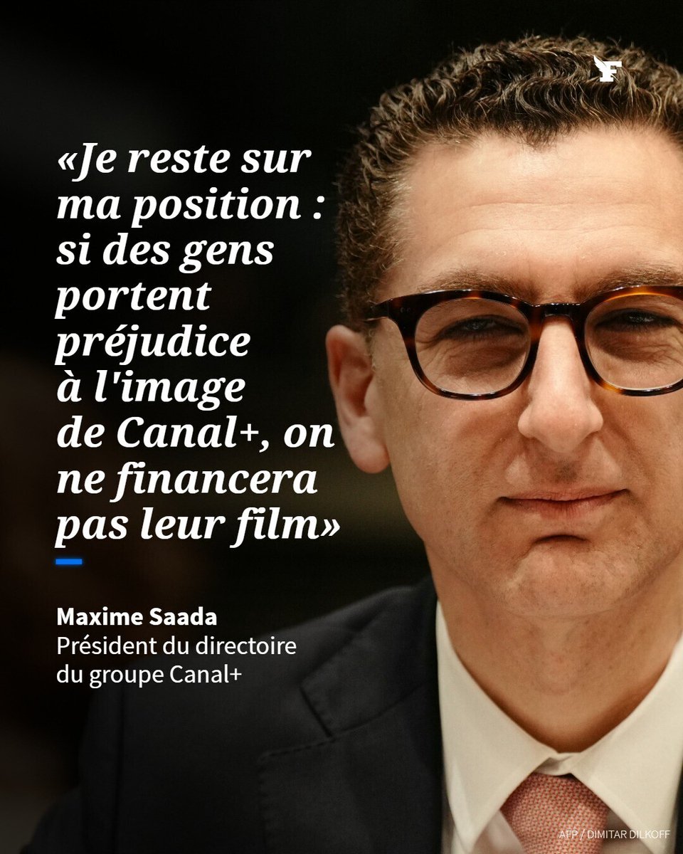 Le_Figaro's tweet photo. Deux mois après ses propos polémiques au Festival de Cannes, Maxime Saada persiste et signe. →https://t.co/BZP52jaxQ6 https://t.co/s6em8XBq74