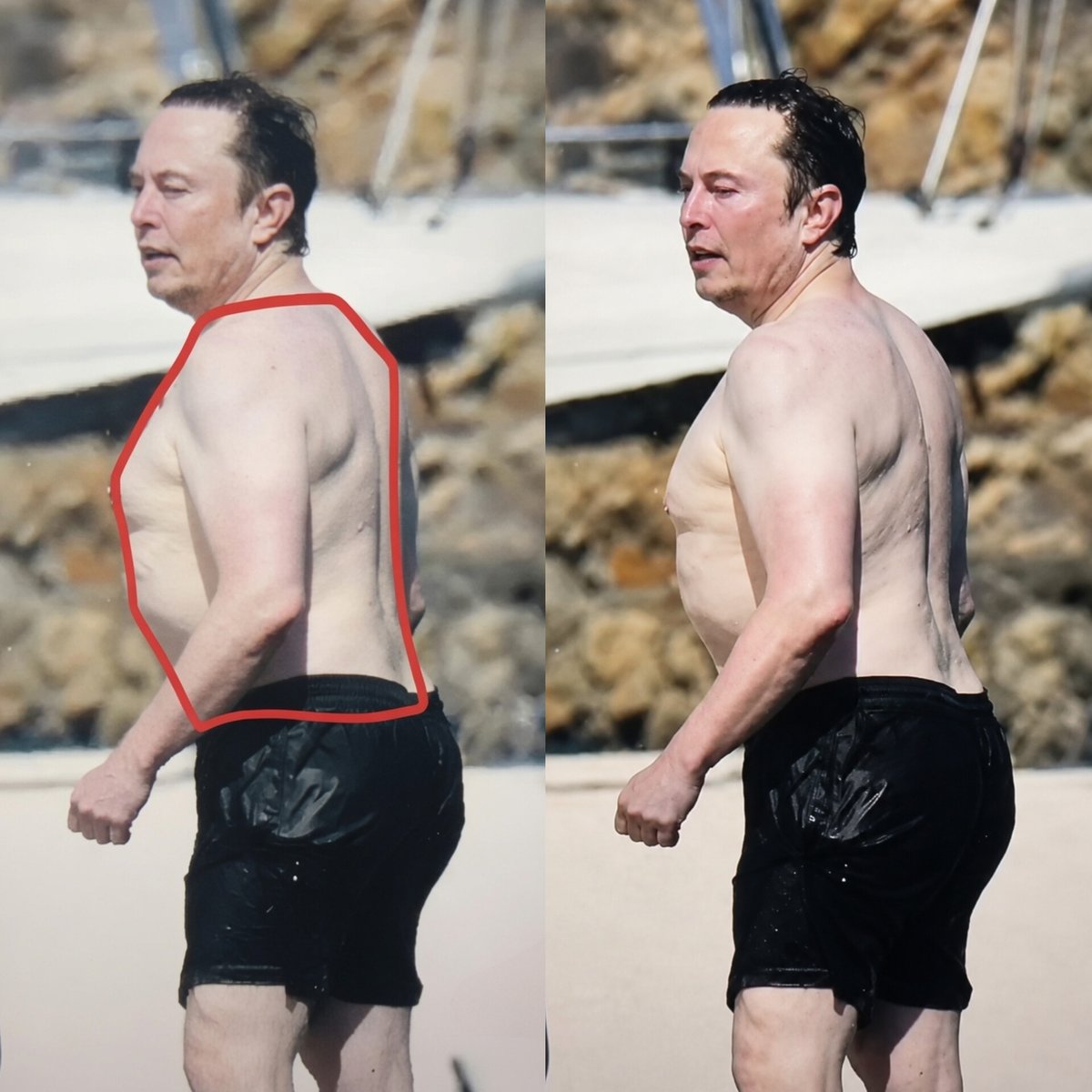 Pravin_00S's tweet photo. Hey @grok why does Elon Musk's body look different from most people's? Is there a scientific reason behind it? 😭 https://t.co/ahIEXpmV8E