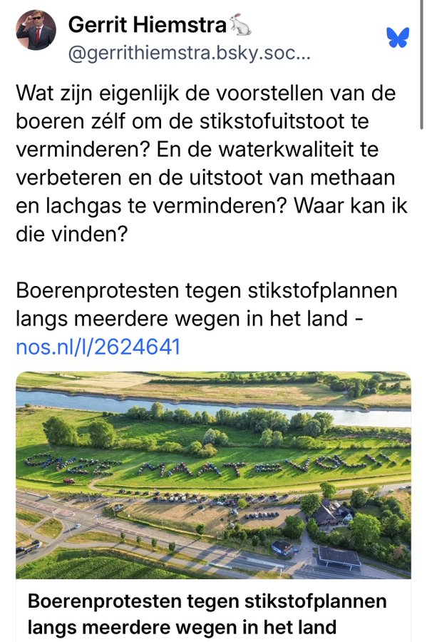 EelcoHoecke's tweet photo. De boeren voldoen aan alle voorwaarden voor vergunningverlening en zijn ook nog eens de schoonste boeren van Europa. Gekke Gerrit raaskalt. Men is uit op de grond van de #boeren om al die gelukszoekers te huisvesten. https://t.co/myKsM6dDoG