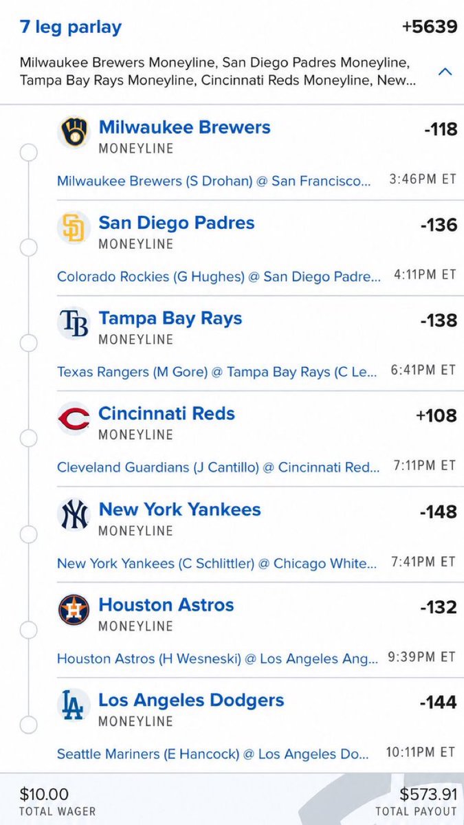 joe37239's tweet photo. MLB Wednesday

7 Model Winners.

Who's your favorite leg? ⚾️

#NBA #fanduel #Parlay #MLB #prizepicks #GamblingX #picks #NFL @Playbook https://t.co/MqDEz9nIVh