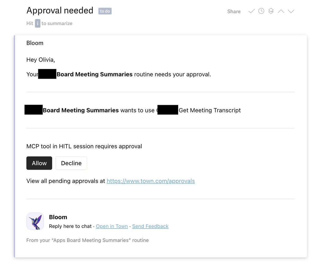 TownAI Automates Board Meeting Follow-Ups Proactively