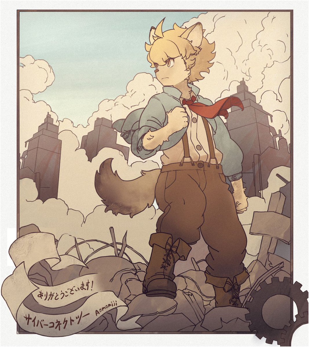 Fuga_CC2_en's tweet photo. 🎉 Fuga: Melodies of Steel 5th Anniversary  🎊
Celebratory illustration by CyberConnect2 staff (15/17) 🎉

🎨Illustration by Aomomiji

🐾 17 illustrations to be released over 3 days through July 31 🐾
[Fuga: Melodies of Steel 5th Anniversary Illustration 15/17]
#Fuga5th https://t.co/JqPnApwgS2