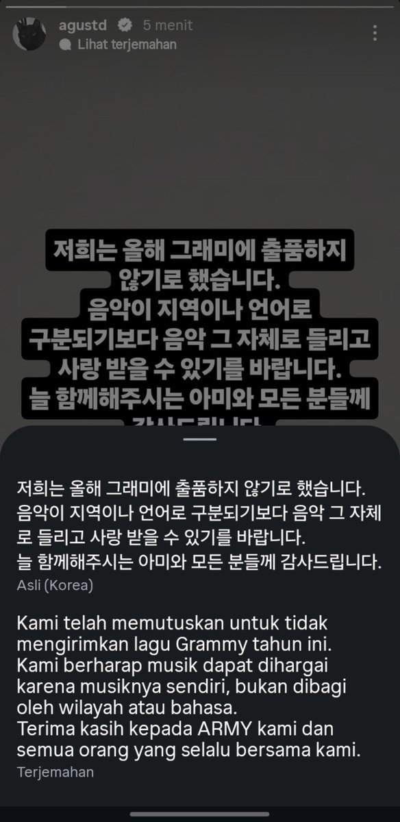 rkiveforlive's tweet photo. Alhamdulillah doa kita kesampean gaes. Makasih banget buat bangtan yang udah speak up dan lebih milih buat gak ngajuinnya 😭😭🙏💜💜💜 https://t.co/tfNpiHtPES