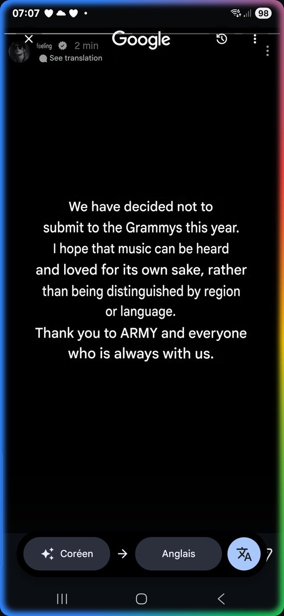 paxtannies2026's tweet photo. I AM SO PROUD OF THEM 

They said fk you Grammy for creating that Asian category

It speaks words
Kings !!!
We were annoyed by it 
They definitely  are too 
Love them https://t.co/0hpHxBvIhG