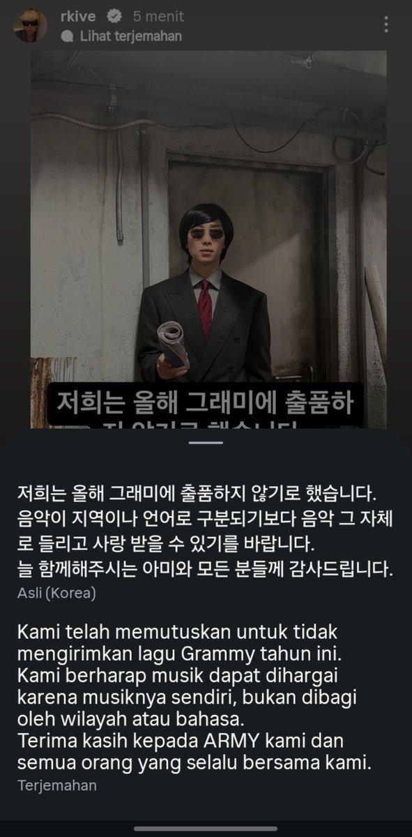 rkiveforlive's tweet photo. Alhamdulillah doa kita kesampean gaes. Makasih banget buat bangtan yang udah speak up dan lebih milih buat gak ngajuinnya 😭😭🙏💜💜💜 https://t.co/tfNpiHtPES