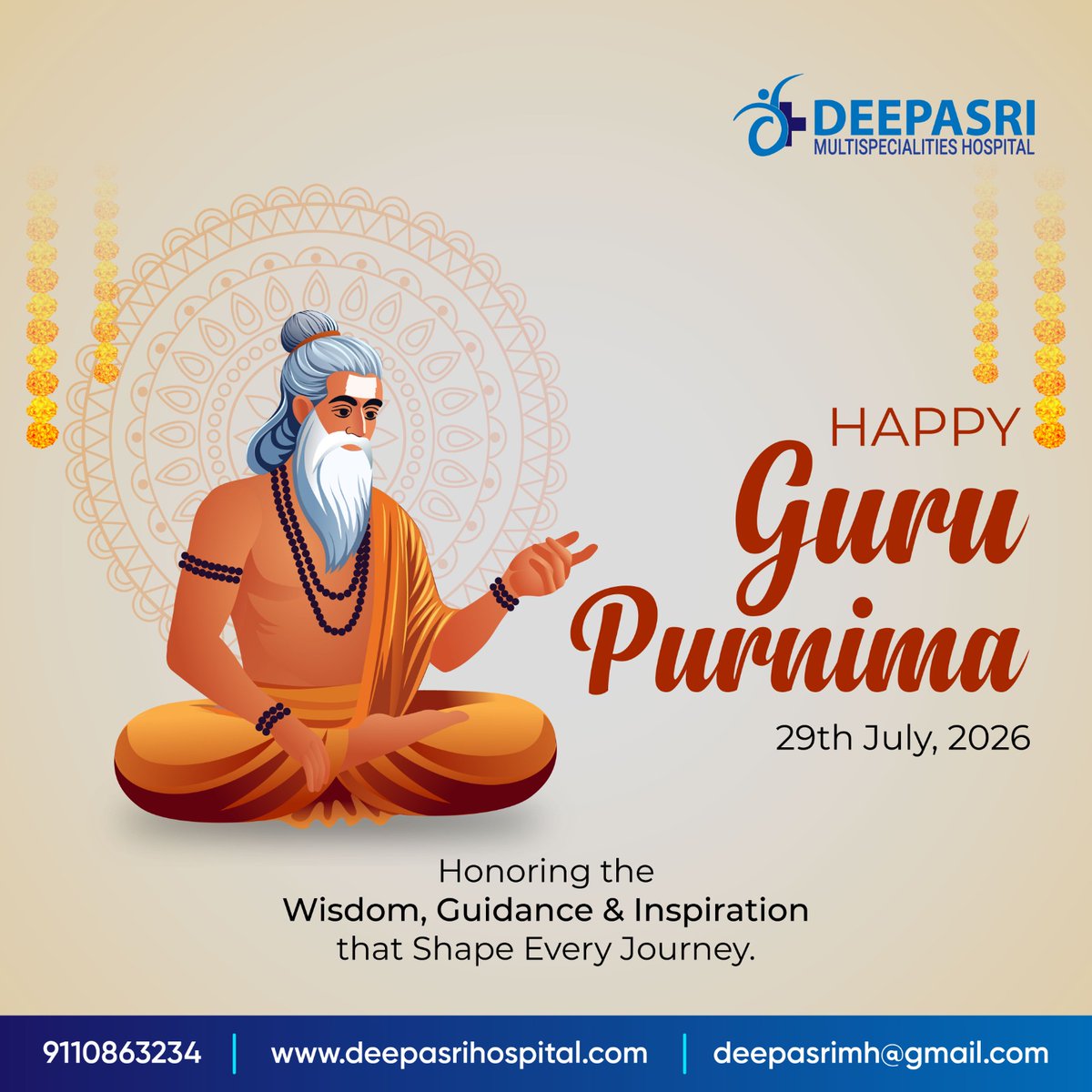 deeepasri's tweet photo. On this auspicious Guru Purnima, we express our heartfelt gratitude to the teachers, mentors, and guides who illuminate our lives with wisdom, knowledge, and compassion.

#happygurupurnima #deepasrihospital #deepasrimultispecialitieshospital #kothnurdinne #JPNagar #bangalore https://t.co/KiKBjk1peY
