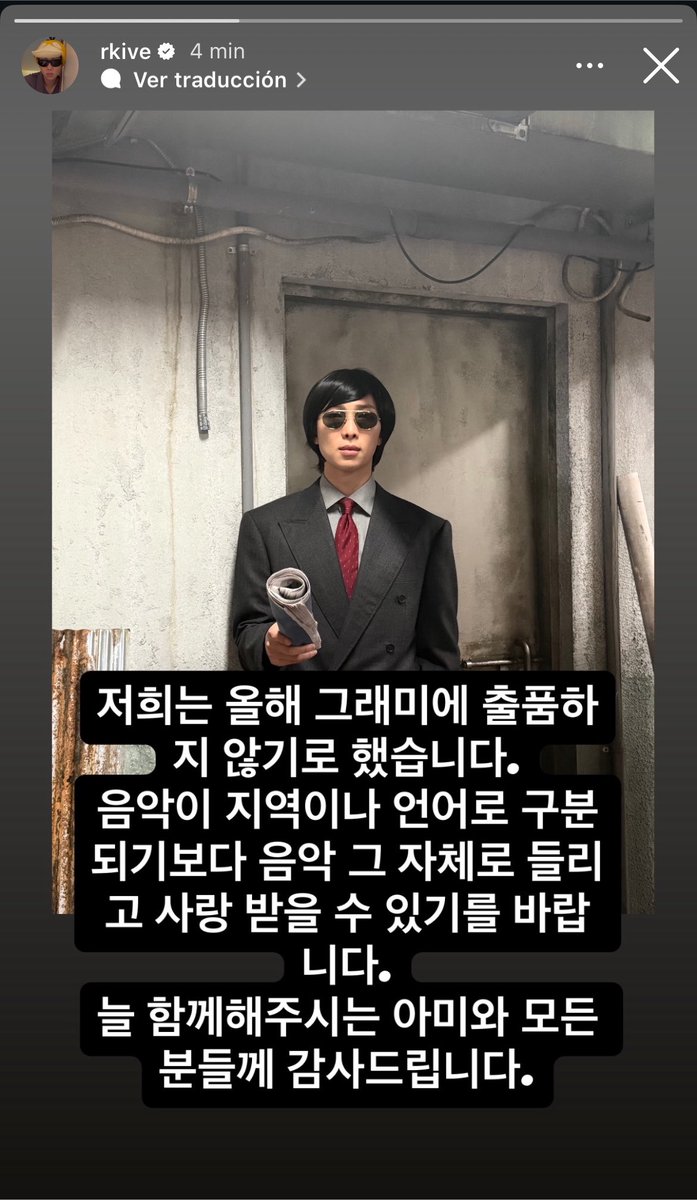 streambtsmexico's tweet photo. Los chicos a través de Instagram: 

Hemos decidido no presentar a los Grammys este año. Espero que la música pueda ser escuchada y amada por sí misma, en lugar de ser dividida por región o idioma.

Gracias a ARMY y a todos los que siempre han estado con nosotros.

🐨🐱🐿️🐹 https://t.co/82Y5JZfpBB