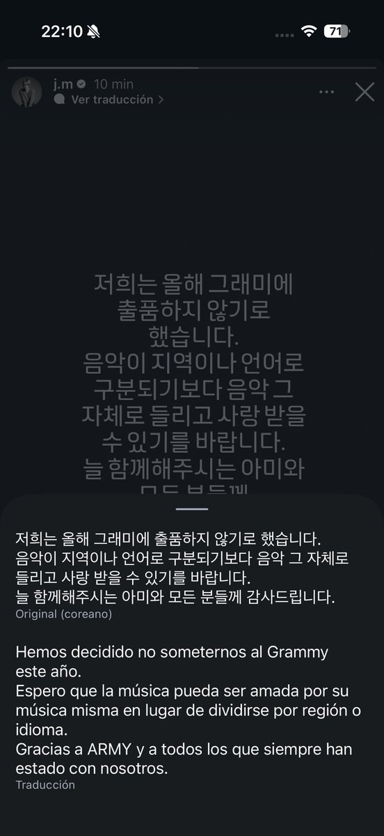 Kattyyyaaaa's tweet photo. BTS decidió no presentar ARIRANG para los grammys!!! https://t.co/1ylVJxbtRL
