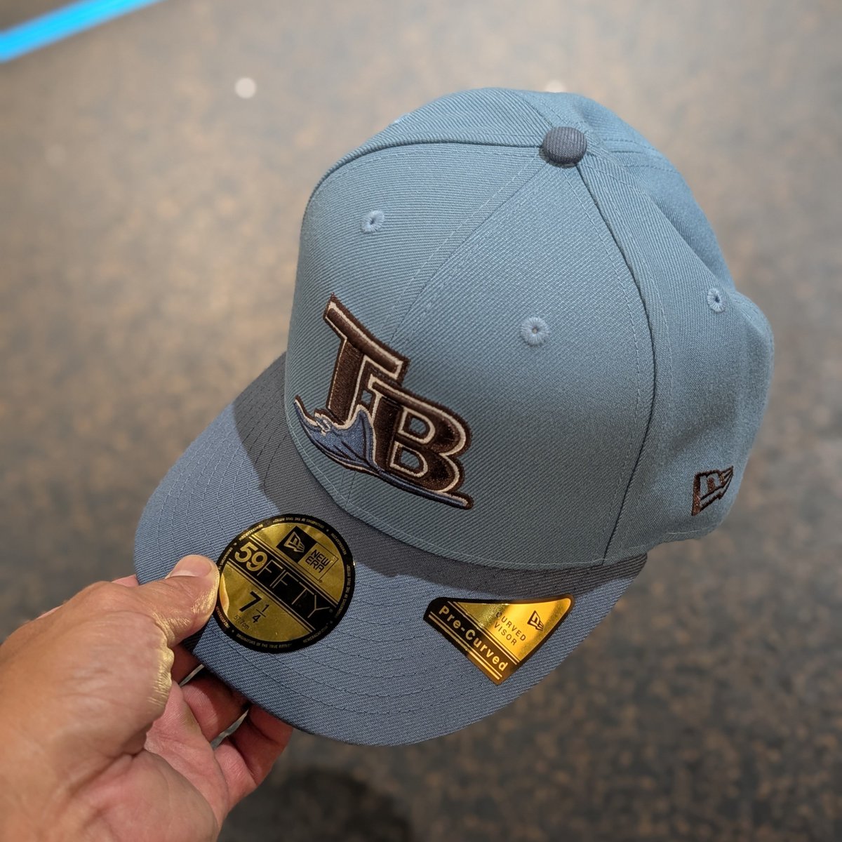 NEWERA 59FIFTY Pre-Curved Tampabay Rays OLD LOGO UV Gray & NIKE