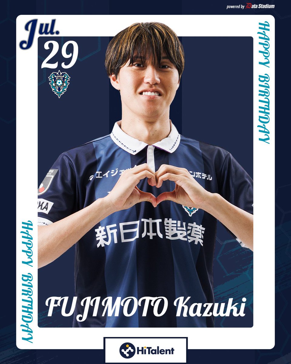 AvispaF's tweet photo. 🎂HAPPY BIRTHDAY🎂

本日7月29日は #藤本一輝 選手の28歳の誕生日です🎉

お誕生日おめでとう🐝✨

#アビスパ福岡 #avispa https://t.co/4wMvKV2eMK