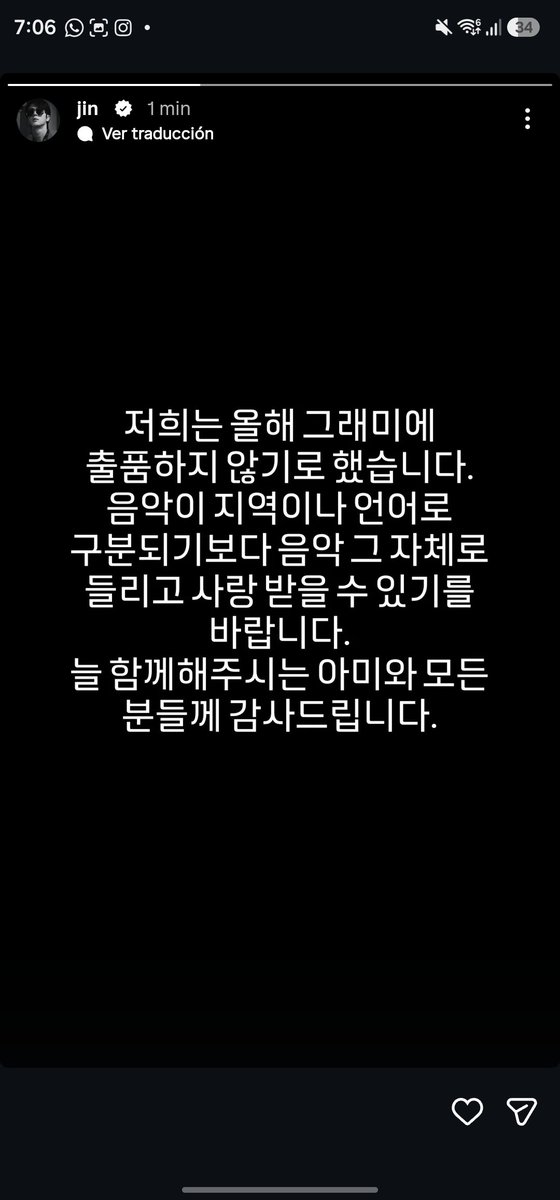 JazTef17's tweet photo. Hemos decidido no presentar nuestra candidatura a los premios Gr4/mmy este año.

Espero que la música pueda ser escuchada y amada por sí misma, sin que se distinga por región o idioma.

Gracias a ARMY y a todos los que siempre están con nosotros. https://t.co/qz4UAxzSBn