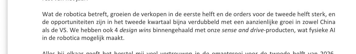 DeMolJohan's tweet photo. #melexis boekt vooruitgang in robotica https://t.co/J3plDsDYet
