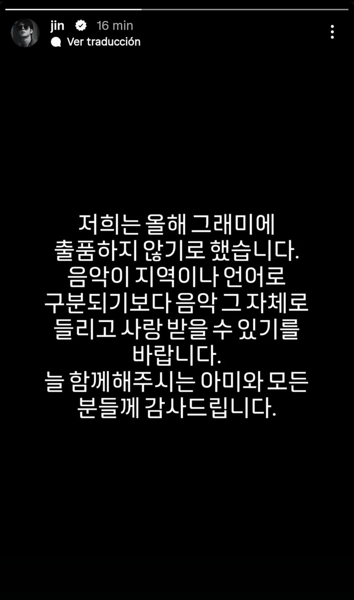 RMexico_'s tweet photo. #BTS ha compartido en sus historias su decisión de no mandar canciones para los Grammy este año 💜

La música sobrepasa los idiomas, es el mensaje que siempre hemos tenido presente y es asombroso que los chicos manden este claro mensaje a una academia que desde hace tiempo ya ha demostrado que favorece a quienes quiere y no a quien realmente impacta 👏👏👏

WE LOVE YOU BTS
BTS PAVED THE WAY