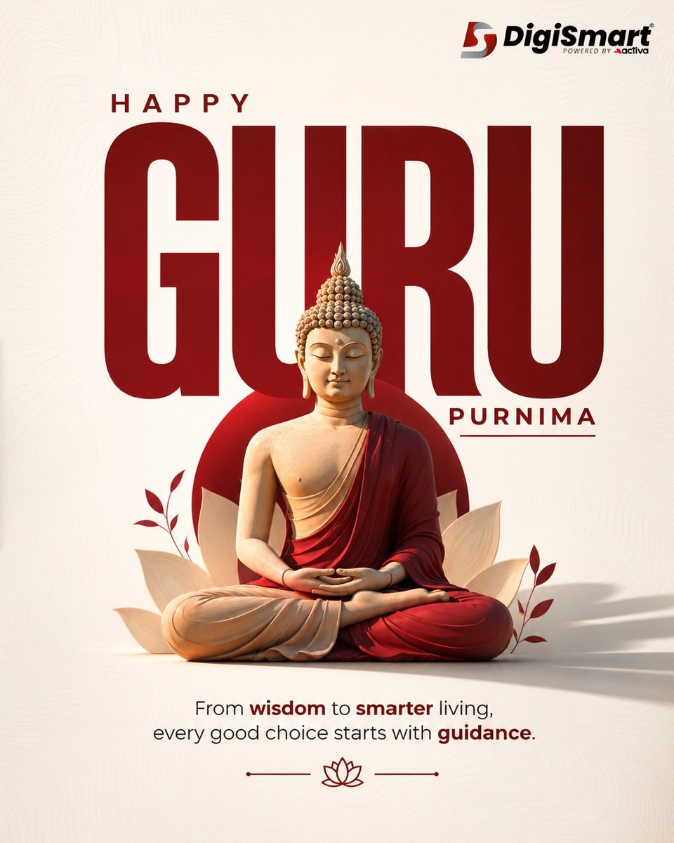 DigiSmartElect's tweet photo. Every smart decision begins with the right guidance. 🙏✨
Wishing you a Happy Guru Purnima!

#GuruPurnima #Gratitude #SmartLiving #ThoughtfulLiving #DigiSmart https://t.co/ZKFMDy332b