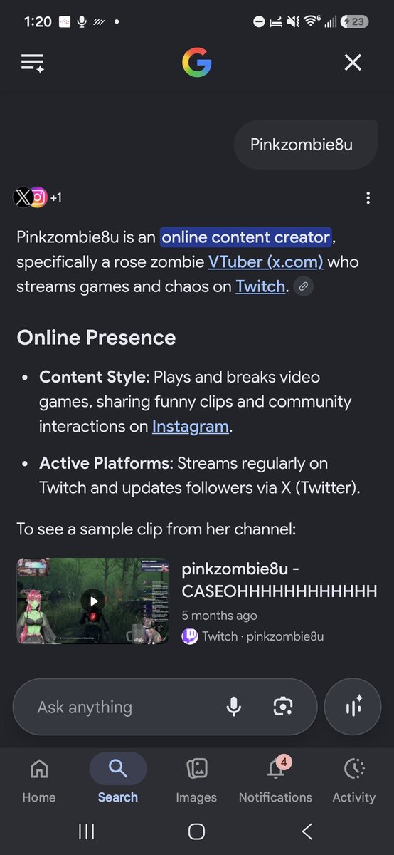 PinkZombie8u's tweet photo. Well.... at least its promoting my instagram.... but its really calling me out on my unintentional game breaks 😅 https://t.co/OAJI7XibXA
