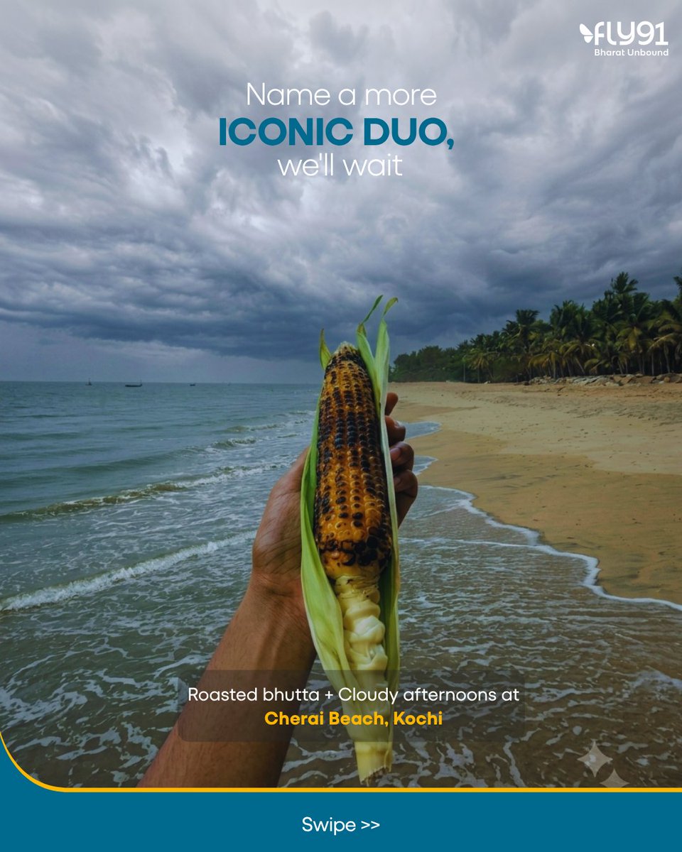 fly91_IN's tweet photo. Monsoon tastes different in every destination. ❤️

A steaming cup of chai here. A plate of Maggi there. Every stop has its own rainy-day favourite!

Swipe through for our favourite duos, then start planning your next monsoon getaway on https://t.co/FpzqDHyICy! 

#fly91 #monsoonmagic #monsoontravel #chai #maggilover