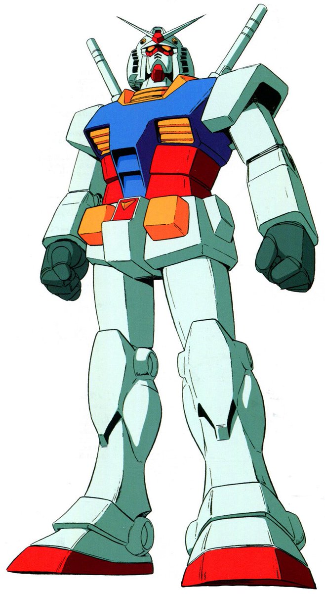 Cumgyattler_V's tweet photo. The RX-78 is clearly a descendant of the Zambot’s design, but so many people tend to ignore that aspect of the original show. How it was a transitional point, and so carried a lot of the aesthetic from that era. https://t.co/xq6KzkRf39
